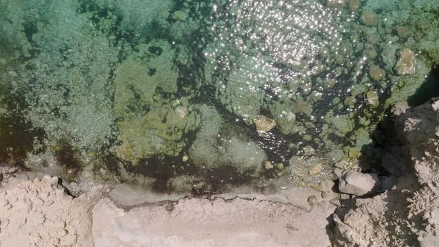 Tsigrado Beach and the Aegean Sea, Milos Island, Greece.