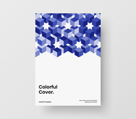 Amazing geometric pattern company identity illustration. Trendy annual report design vector template.