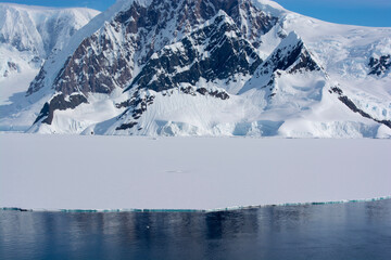 sea ice and mountains
