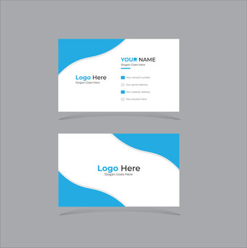 business card template.modern business card design.
coloor blue and white
