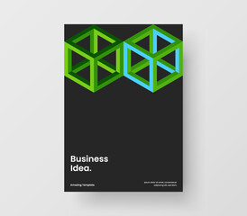 Original mosaic shapes pamphlet template. Vivid poster design vector layout.
