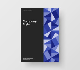 Original mosaic shapes brochure illustration. Trendy corporate identity design vector template.