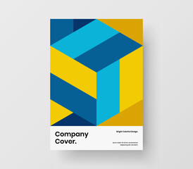 Modern mosaic shapes presentation concept. Original company cover design vector illustration.