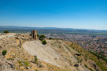 Fototapeta premium Pergamon Ancient Cİty.Pergamon was founded in the 3rd century BC as the capital of the Attalid dynasty. Located in the Aegean Region, the heart of the Antique World. Bergama Turkey