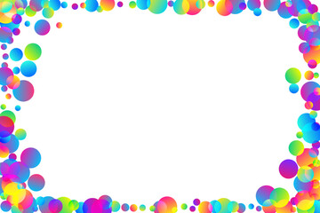 Colored flying confetti scatter vector illustration. Rainbow round particles festival vector. Cracker poppers falling confetti. Prize event decoration background. Casino win.