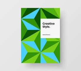 Simple geometric shapes flyer template. Creative company brochure vector design illustration.