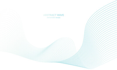 Abstract colorfull wave element for design. Digital frequency track equalizer. Stylized line art background.Vector illustration.Wave with lines created using blend tool.Curved wavy line, smooth stripe