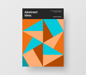 Original mosaic pattern brochure illustration. Creative corporate cover A4 vector design concept.