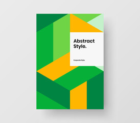 Colorful geometric pattern book cover layout. Original annual report A4 design vector concept.