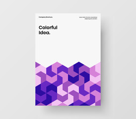 Original geometric shapes postcard illustration. Creative journal cover vector design concept.