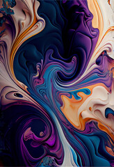 colorful Abstract background, exquisite marble ink art.