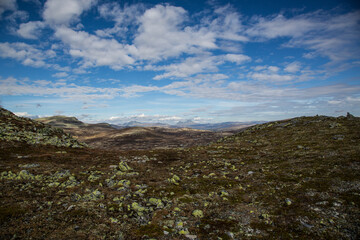 landscape with blue sky and clouds