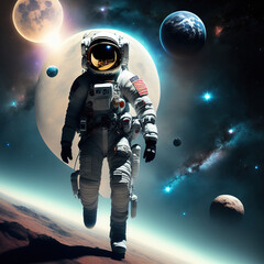astronaut in outer space. Generative AI