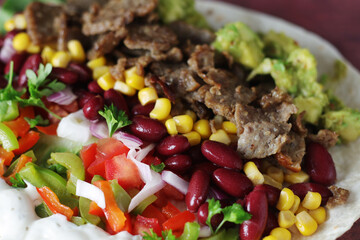 Burrito - typical Texas and Mexican cuisine wrap dish