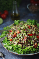 Quinoa and avocado salad - typical food in Peru