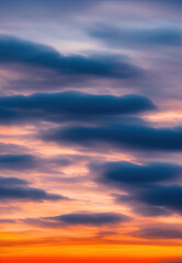 Fototapeta premium Sky scene at sunset with cloudy and golden sunshine