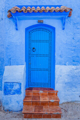 Blue Door in chefchaouen city
