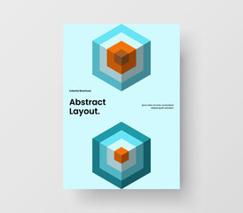 Modern geometric pattern flyer template. Simple corporate cover A4 design vector illustration.