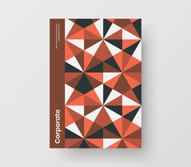 Premium front page vector design concept. Amazing geometric shapes company identity illustration.