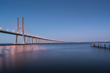 Fototapeta na wymiar Vasco da Gama Bridge, Lisbon