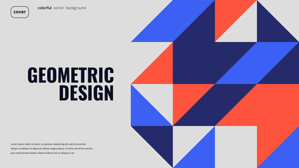 Fototapeta premium Abstract geometric background. Vibrant design for presentation, advertising, sport, fitness or business concept.