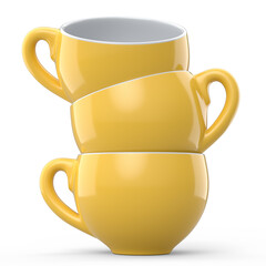 Set of ceramic coffee cup for cappuccino, americano, espresso, mocha, latte