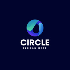 Vector Logo Illustration Circle Gradient Colorful Style