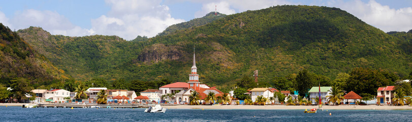 Picture taken in the Anses d Arlets in Martinique . The Anses d Arlets church and the Anses d...