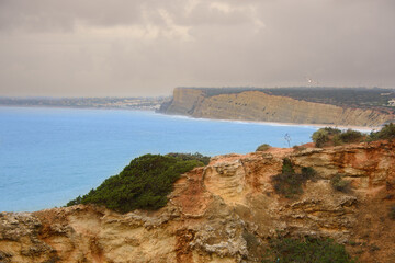 View of the Ponta da Piedade near the city of Lagos in Portugal