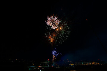 Bright colorful fireworks