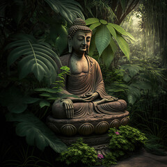  buddha statue in the garden