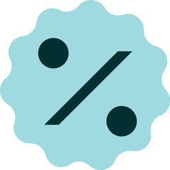 discount percent icon blue vector symbol button