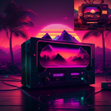 old tv in the desert
