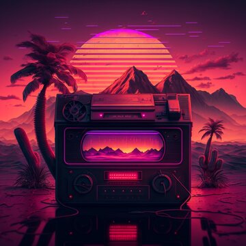 tropical island at night