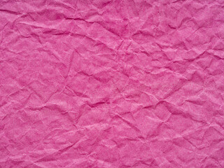 Extra hot pink, crumpled paper texture. Blank page pattern for Valentine day, winter season Christmas festival card, new year designs decoration, background concepts, text, lettering, or 3d art work.