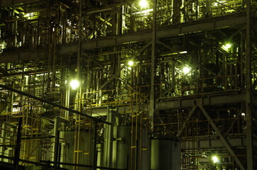 川崎工場夜景市営埠頭のアップ