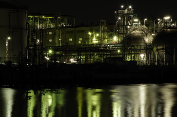 川崎工場夜景 千鳥橋より望む風景