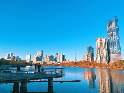 Austin Skyline At Sunset