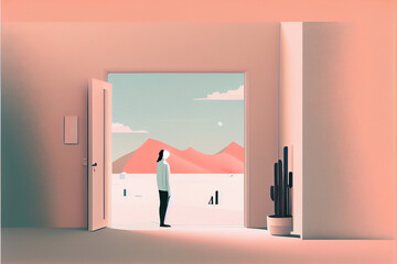 Abstract minimalist illustration