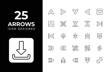 Arrows Icons Set vector design
