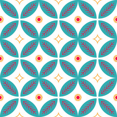 Patterned azulejo floor tiles. Abstract geometric background. Vector illustration, seamless mediterranean pattern. Turkish, Portuguese floor tiles azulejo design. Floor cement talavera tiles