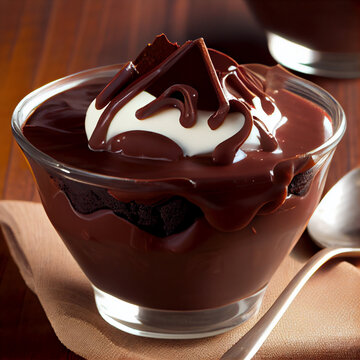 Homemade chocolate pudding "supangle"