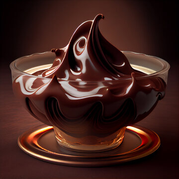 Homemade chocolate pudding "supangle"