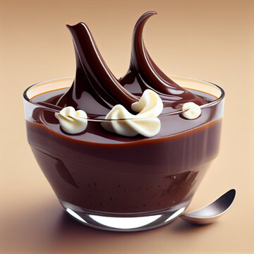 Homemade chocolate pudding "supangle"