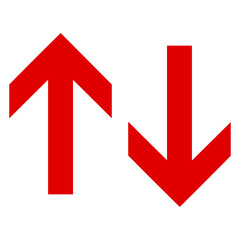 Two Way Arrows on Transparent Background