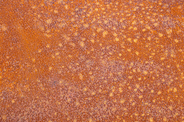 Close up oxidized and rusted copper metal plate background and wallpaper texture