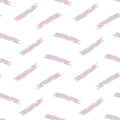 Lavender colored brush strokes on white background. Hand drawn chevron shaped seamless pattern. For wrapping paper, textile, packaging and digital paper design