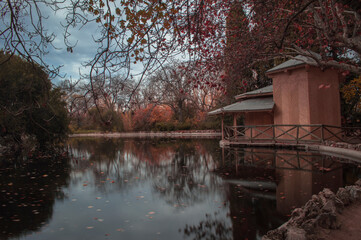 landscapes of the capricho park in the city of madrid