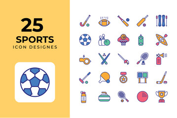 Sports Icons Set vector design