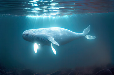 whale in the sea